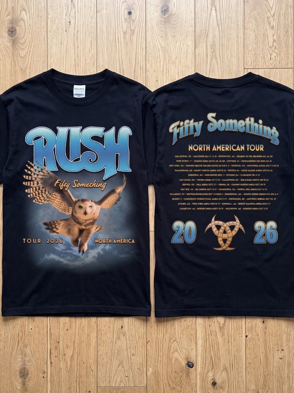 Rush Fifty Something Tour 2026 North America T-shirt reprint